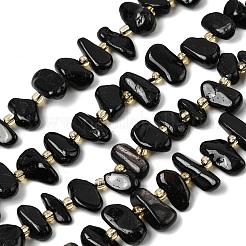 Натуральный черный турмалин бисер нитей&nbsp;G-L649-A03-01