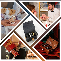 Мешочек для обручальных колец из искусственной кожи ABAG-WH0045-10A