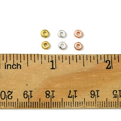3 цвет латунных плоских круглых бусин-прокладок&nbsp;KK-FS0001-36