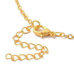 Колье-пандант со стразами и цепочками-кабелями&nbsp;LS-NJEW-K247-01G