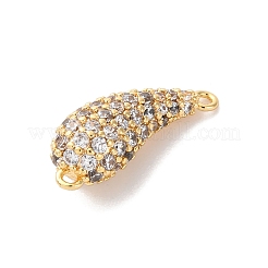 Подвески-соединители из латуни с микро-паве и прозрачными фианитами&nbsp;KK-K406-01D-G