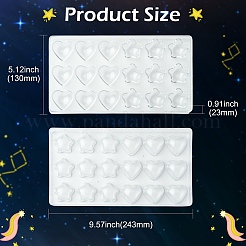 1 набор из 2 пластиковых формочек для шоколада в форме сердца и звезды&nbsp;ST-CJ0007-97