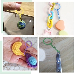 30 шт. 5-цветные железные брелоки с краской для выпечки&nbsp;IFIN-YW0004-07