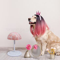 2 шт. 2-х цветные пластиковые с кружевной тканью подставки для париков&nbsp;ODIS-FH0001-25