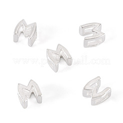 6 pièce de 925 perles initiales creuses en argent sterling&nbsp;STER-TA0001-53M