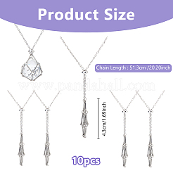 10 шт. регулируемое ожерелье-мешок из нержавеющей стали 304 для изготовления самородков драгоценных камней&nbsp;NJEW-DC00007