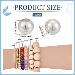 10шт 925 бусины из стерлингового серебра&nbsp;STER-PH0003-61A