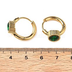 Плоские круглые серьги-кольца из нержавеющей стали 304 EJEW-P309-02G