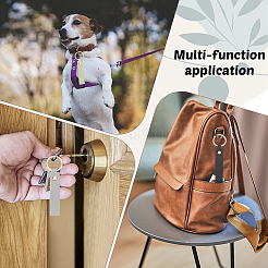 10шт 5-х цветный брелок из искусственной кожи с железной петлей для ремня для ключей&nbsp;KEYC-CL0001-07A