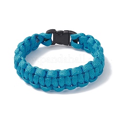 7 плетеный браслет из полиэстера и спандекса с внутренним сердечником для мужчин и женщин BJEW-JB12509-02