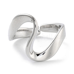 Сердце стойка покрытие латунные открытые манжеты кольца RJEW-Z059-16P