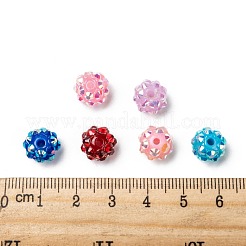 Бусины со стразами из смолы RESI-M019-10mm-M