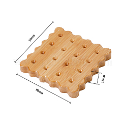 Бамбуковые подставки под чашку с теплоизоляцией AJEW-WH0323-33