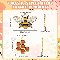 30шт 10 стиля подвески из сплава с эмалью&nbsp;ENAM-YW0005-91