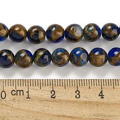 Синтетический золотой клинкер камень бисер пряди G-P549-A01-01A