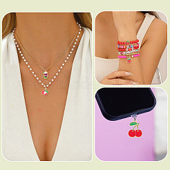56 colgante de aleación de esmalte con forma de fruta de 14 estilos&nbsp;FIND-TA0009-63