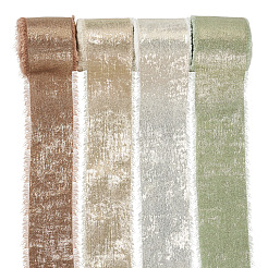 4 Rolle 4 Farben Satin-Fransenband&nbsp;SRIB-TA0001-19