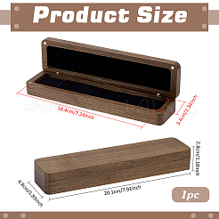 Rechteckige Aufbewahrungsboxen für Haarnadeln aus Holz&nbsp;CON-WH0112-011