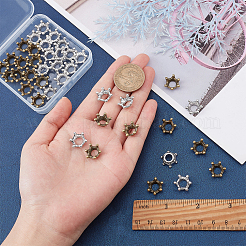 40 шт. 2-х цветные колпачки для бусин в тибетском стиле FIND-SC0003-12