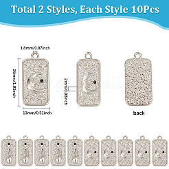 20шт 2 стиля подвески из сплава со стразами FIND-SC0013-90