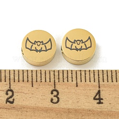 Cuentas de acero inoxidable 304 para Halloween&nbsp;STAS-U017-01G-G