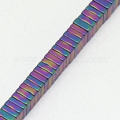 Electroplate non magnetici ematite Perle sintetiche heishi fili&nbsp;G-J171B-4x4mm-01