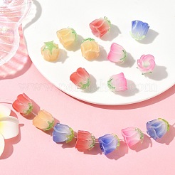 16 шт. 4-цветные градиентные непрозрачные акриловые бусины&nbsp;MACR-CJ0002-32