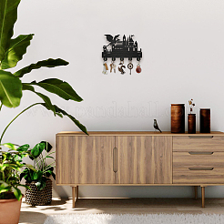 Настенные вешалки из дерева и железа HJEW-WH0055-110