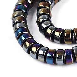 Hebras de cuentas de vidrio opacas bañadas en color AB&nbsp;GLAA-T026-4x8mm-P01