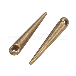 Tibetischer stil Aluminium Anhänger & Charms&nbsp;X-TIBEP-2N48254-AB-FF