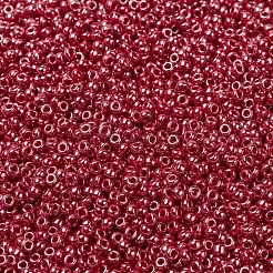 MIYUKIラウンドロカイユビーズ  日本製シードビーズ  （rr425)不透明なキャデラックの赤い光沢  8/0  3mm  穴：1mm  約422~455PCS /ボトル  10 G /ボトル&nbsp;SEED-JP0009-RR0425