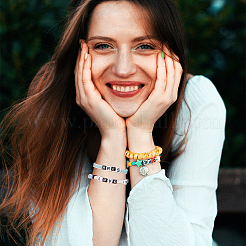 50 г 5 вида непрозрачных акриловых бусин с горизонтальным отверстием SACR-BY0001-05