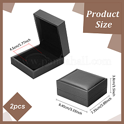 Scatole portamonete rettangolari in similpelle pu&nbsp;CON-WH0086-102C-01