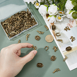 120pcs6スタイルチベットスタイルアロイペンダント  アンティークブロンズ  16~22.5x11~15x1.5~6mm  穴：1~2.5mm  20個/スタイル&nbsp;FIND-HS0002-13B