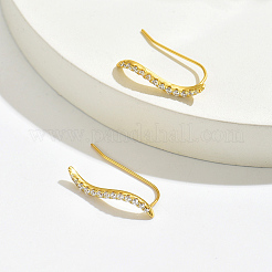 Элегантные серебряные серьги-гвоздики S925 Wave с цирконом для повседневной носки CV2607