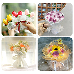 8 ярд полиэстеровой упаковочной сетки для букетов&nbsp;AJEW-CY0001-74B