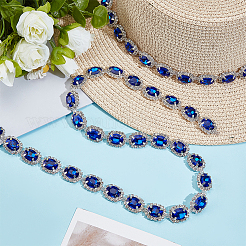 1 ярд латунных цепочек со стеклянными стразами KK-NB0003-96B