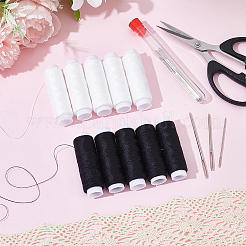 10 Rolle Polyester-Nähgarn in 2 Farben&nbsp;DIY-CY0003-32