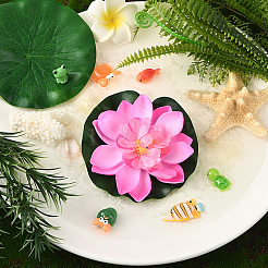 Искусственный лист и цветок лотоса из вспененного eva&nbsp;AJEW-SP0003-26E