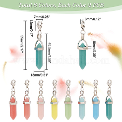 Подвеска из синтетического светящегося камня с двойным концом&nbsp;HJEW-AB00379