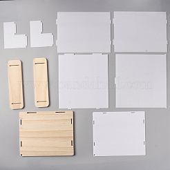 Одноуровневые прямоугольные прозрачные акриловые коробки для минифигурок ODIS-WH0017-104B