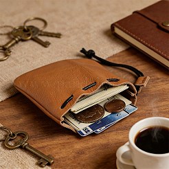 Kordelzugtaschen aus Leder&nbsp;ABAG-CL0001-38B