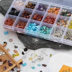 Kit de fabrication de bijoux en perles de pierre mélangées à faire soi-même&nbsp;DIY-FS0002-35