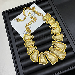 Colliers plastron géométriques texturés en alliage vintage pour femmes&nbsp;WGEA312-01