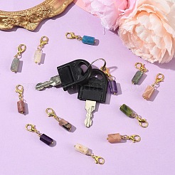 16 шт. подвесные украшения из натуральных драгоценных камней 8 цветов&nbsp;HJEW-YW00209