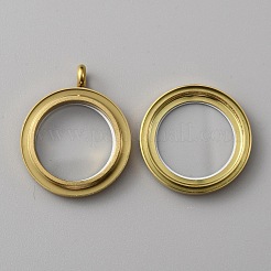 Ciondoli con medaglione in acciaio inossidabile 304&nbsp;LS-STAS-WH0027-44G