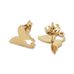 Фурнитура для сережек-гвоздиков из нержавеющей стали 304 с ионным покрытием (IP) в виде бабочки STAS-I206-118G