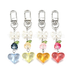 4 шт. подвесное украшение из стекла и акрила&nbsp;HJEW-TA00353