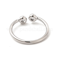 Открытое кольцо-манжета из прозрачного кубического циркония RJEW-G274-01P