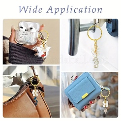 5 шт. брелок из сплава эмали и синтетического лунного камня KEYC-YW00176